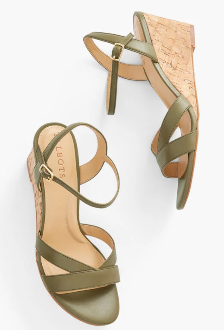 Talbots Royce Cork Wedge Sandals