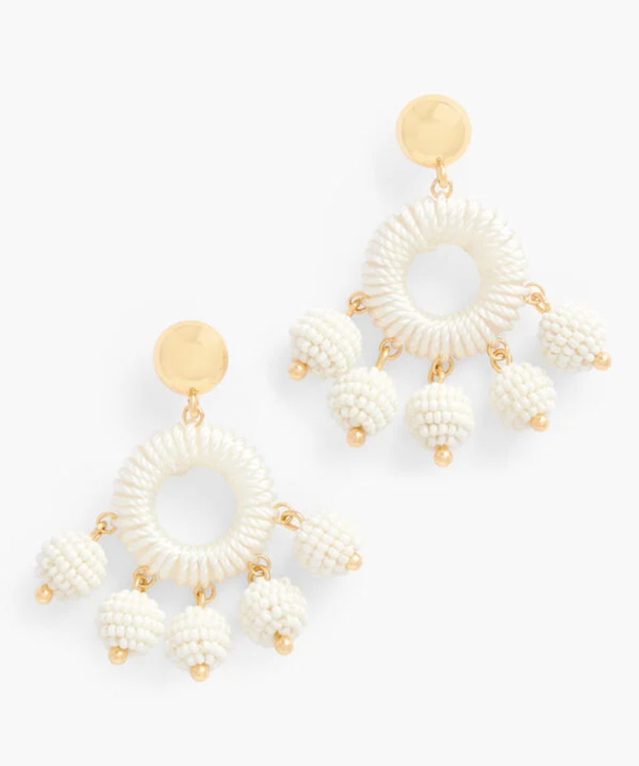 Talbots Thread Wrap Statement Earrings