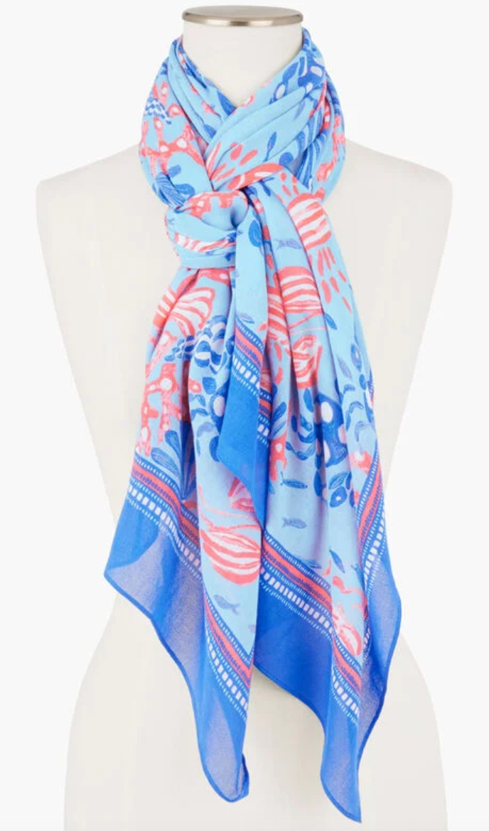 Talbots Underwater Vision Oblong Scarf