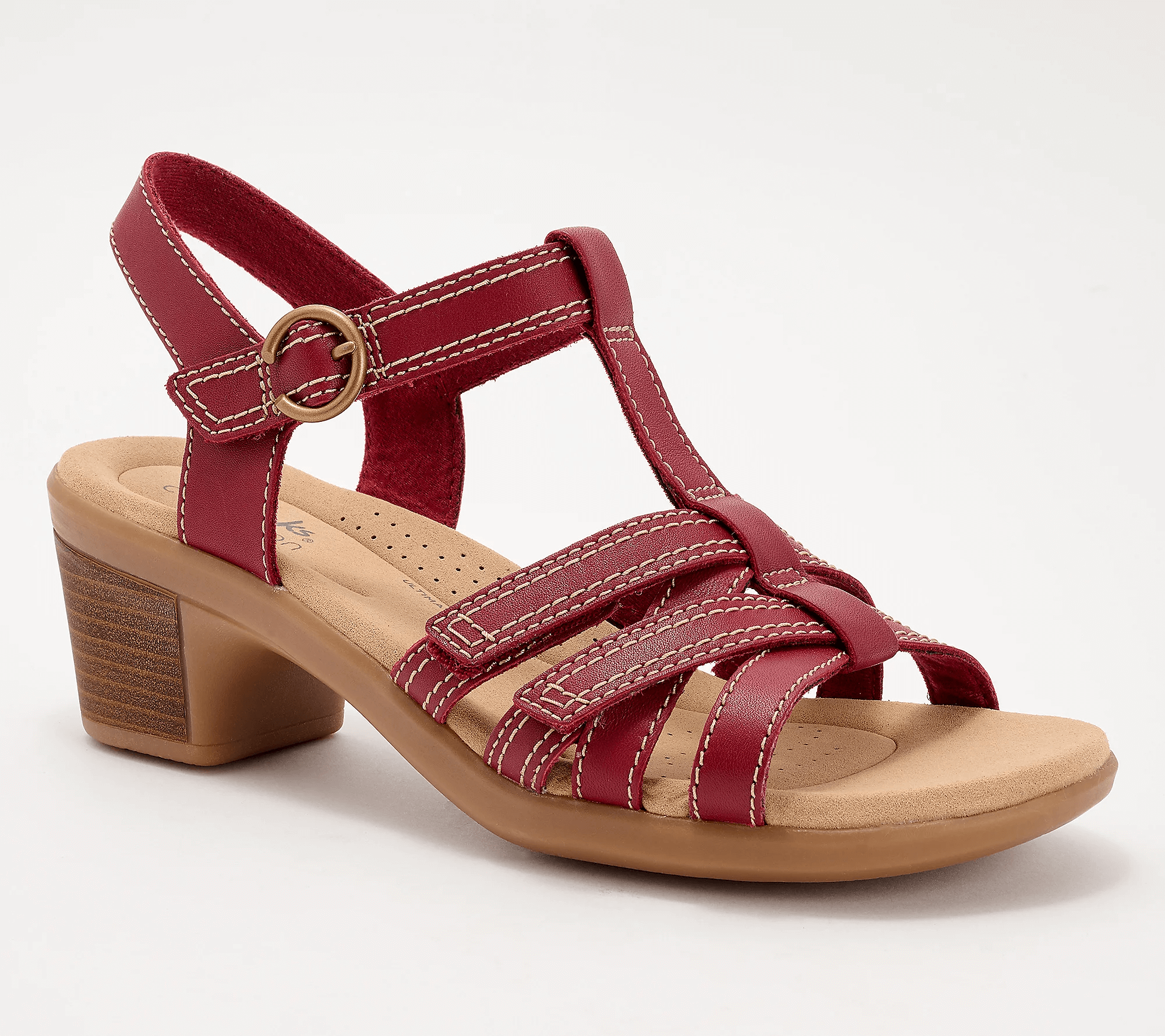 clarks t strap sandals