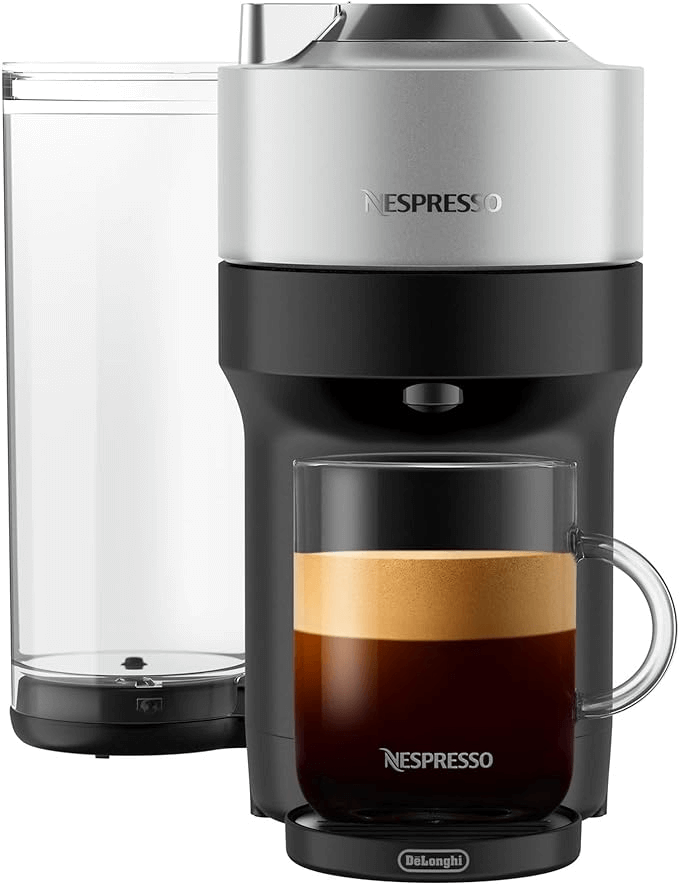 Nespresso Vertuo Pop+ Deluxe Coffee and Espresso Machine by De'Longhi, Silver