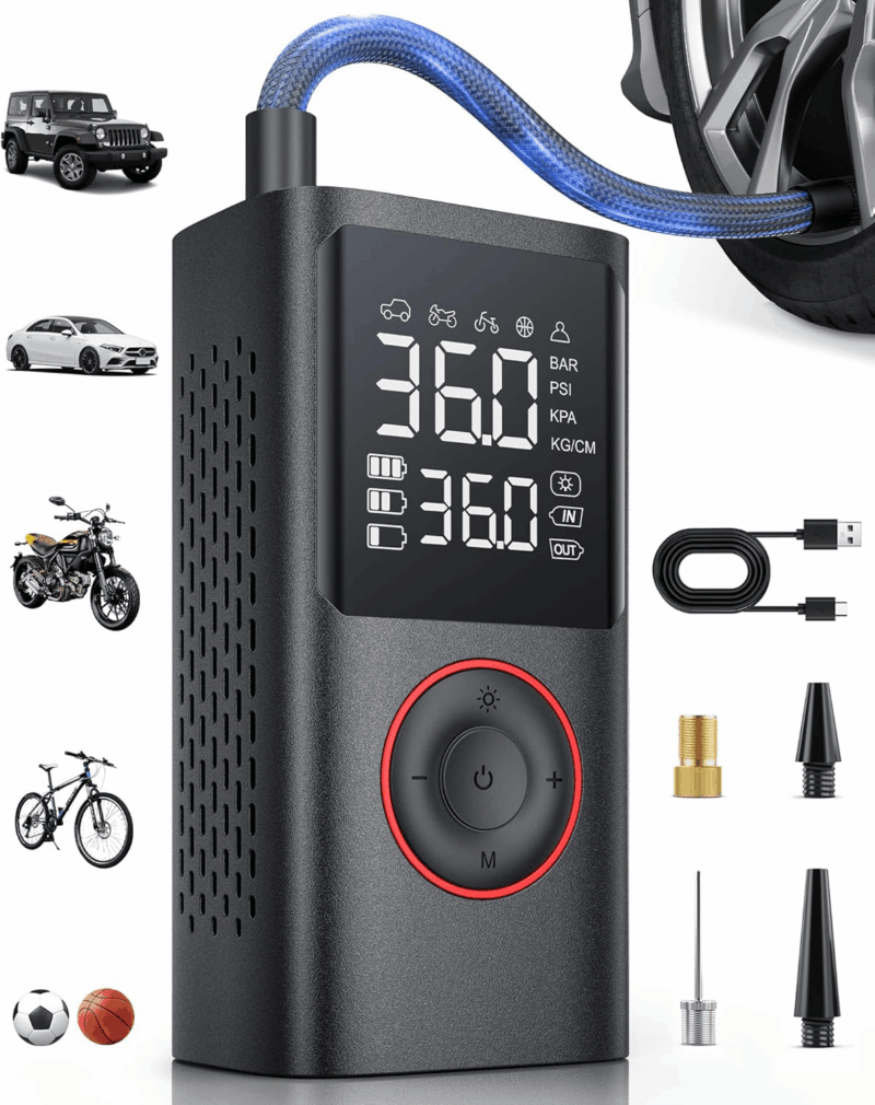 pow tools portable tire inflator