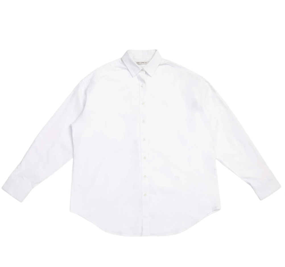 rest & relax white button up