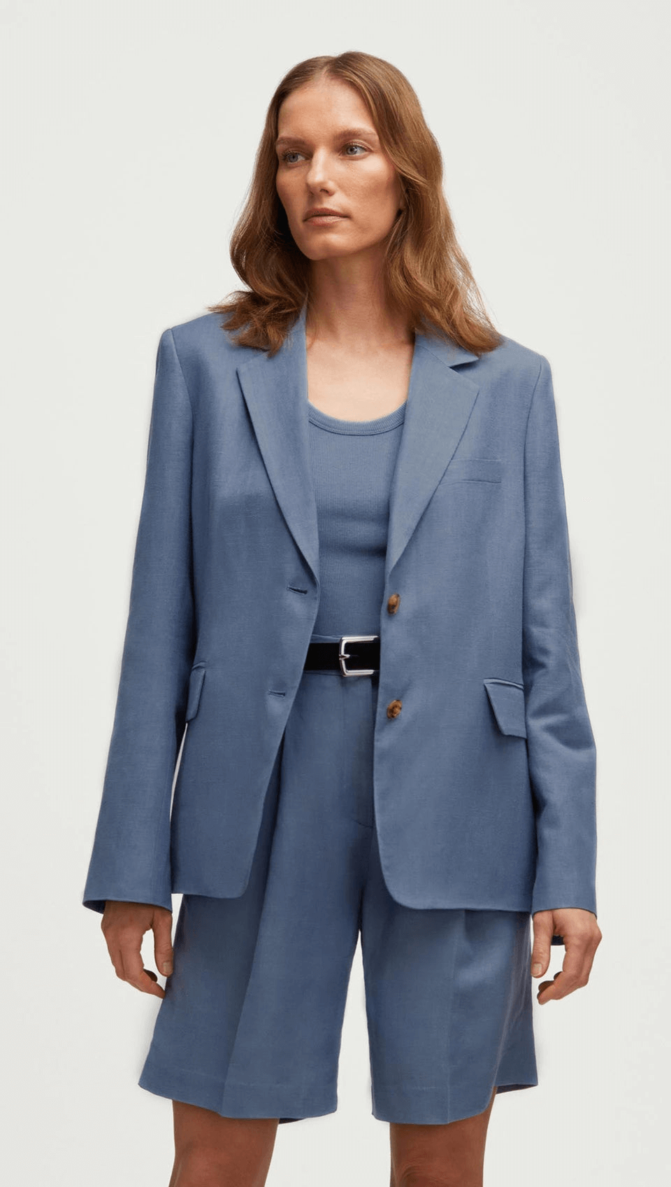 argent boyfriend blazer