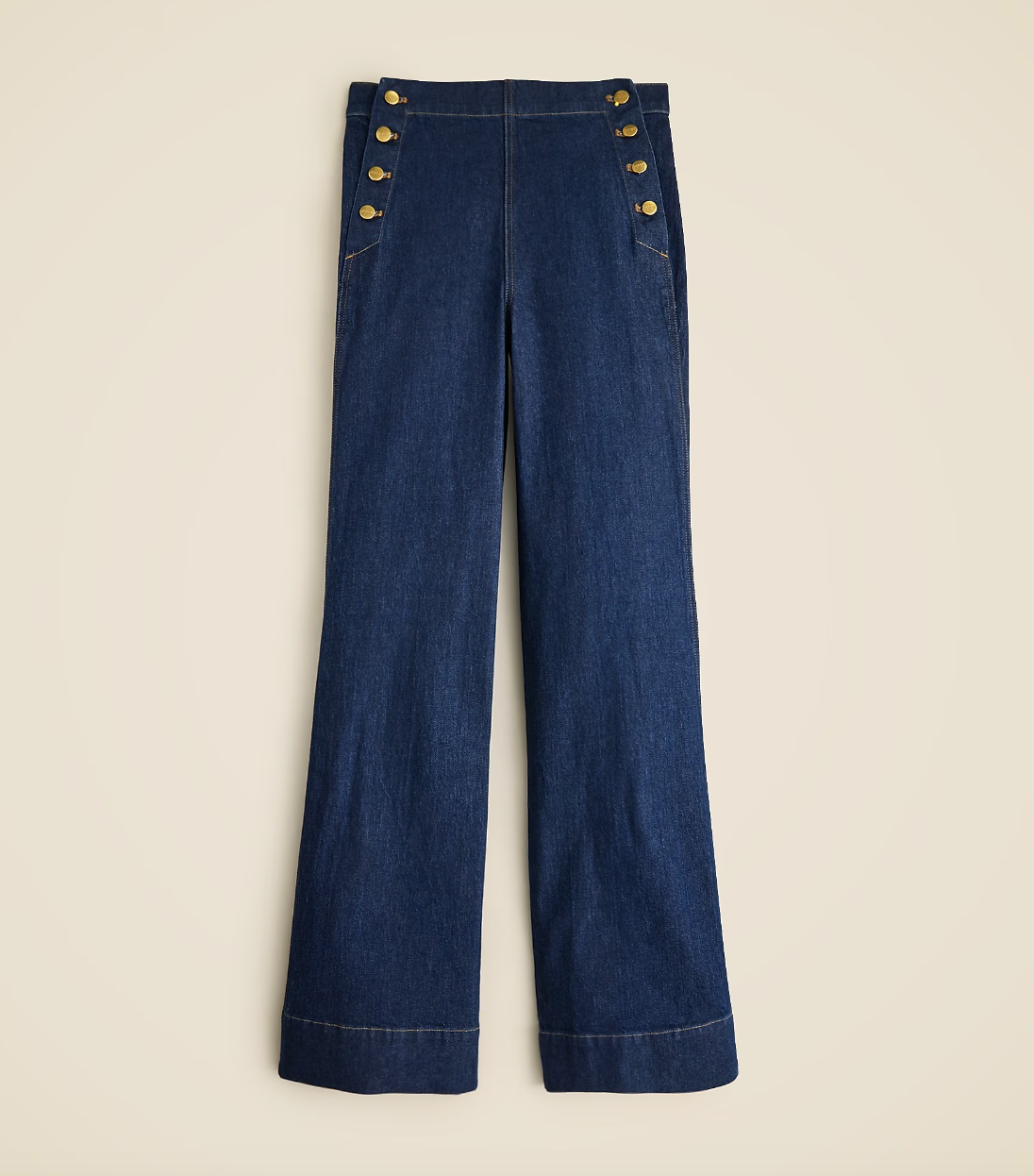 J.Crew Sailor-button denim trouser in 1996 semi-stretch