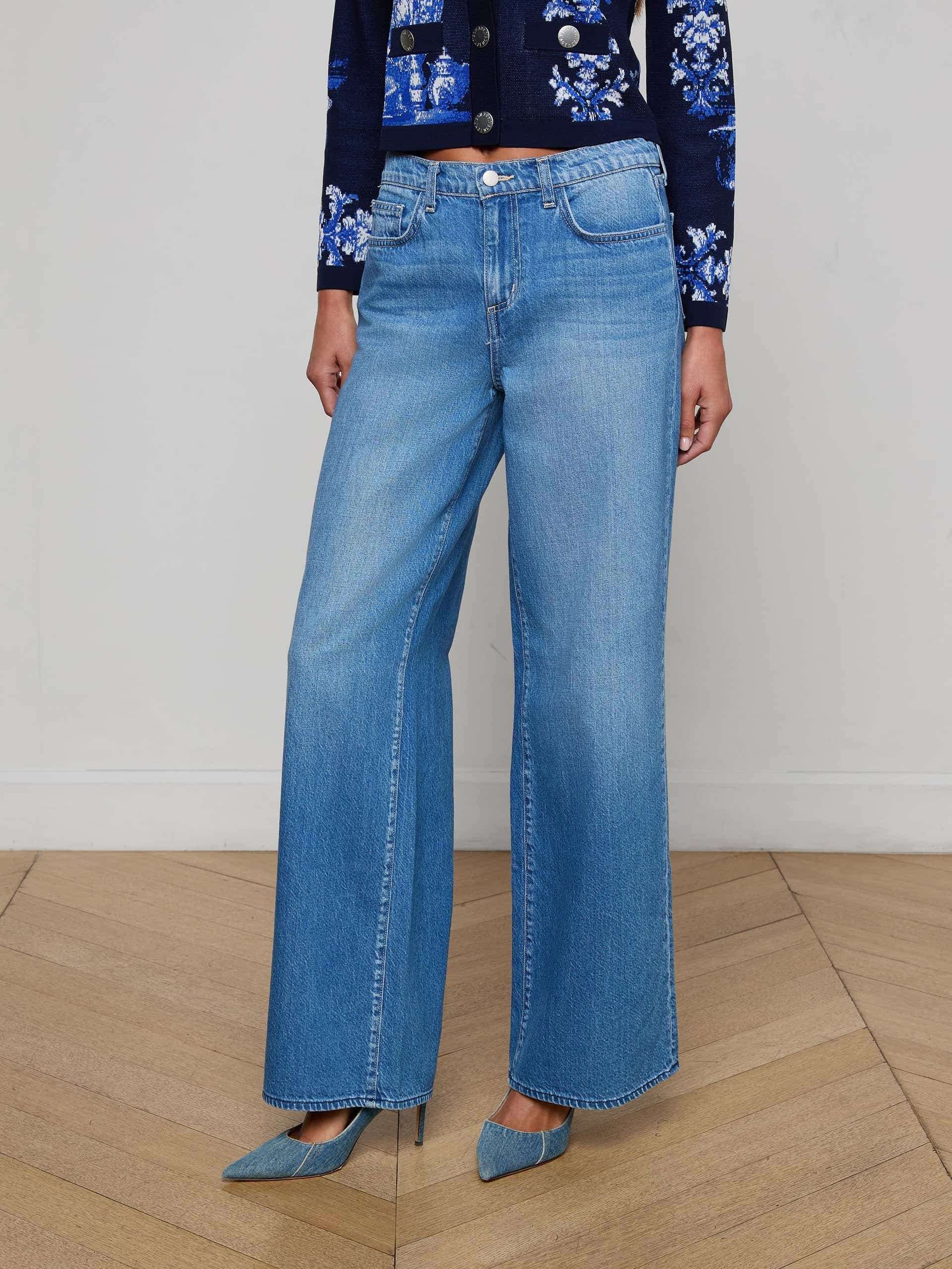 L’Agence Alicent Wide-Leg Jeans