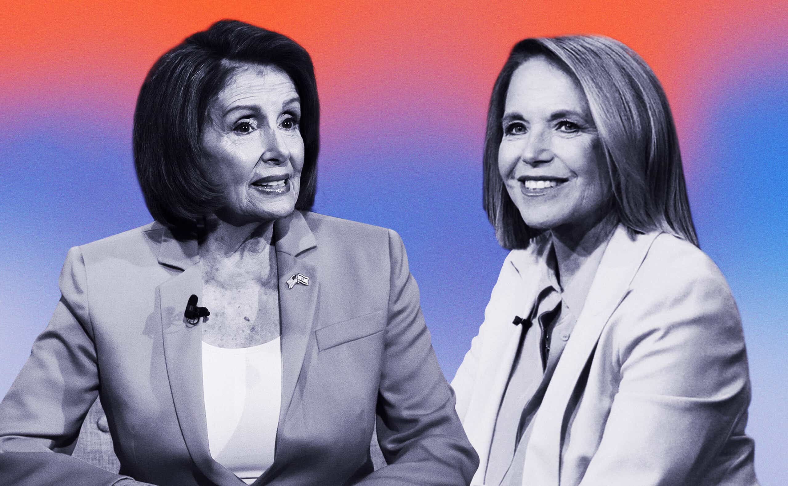 Katie Couric and Nancy Pelosi