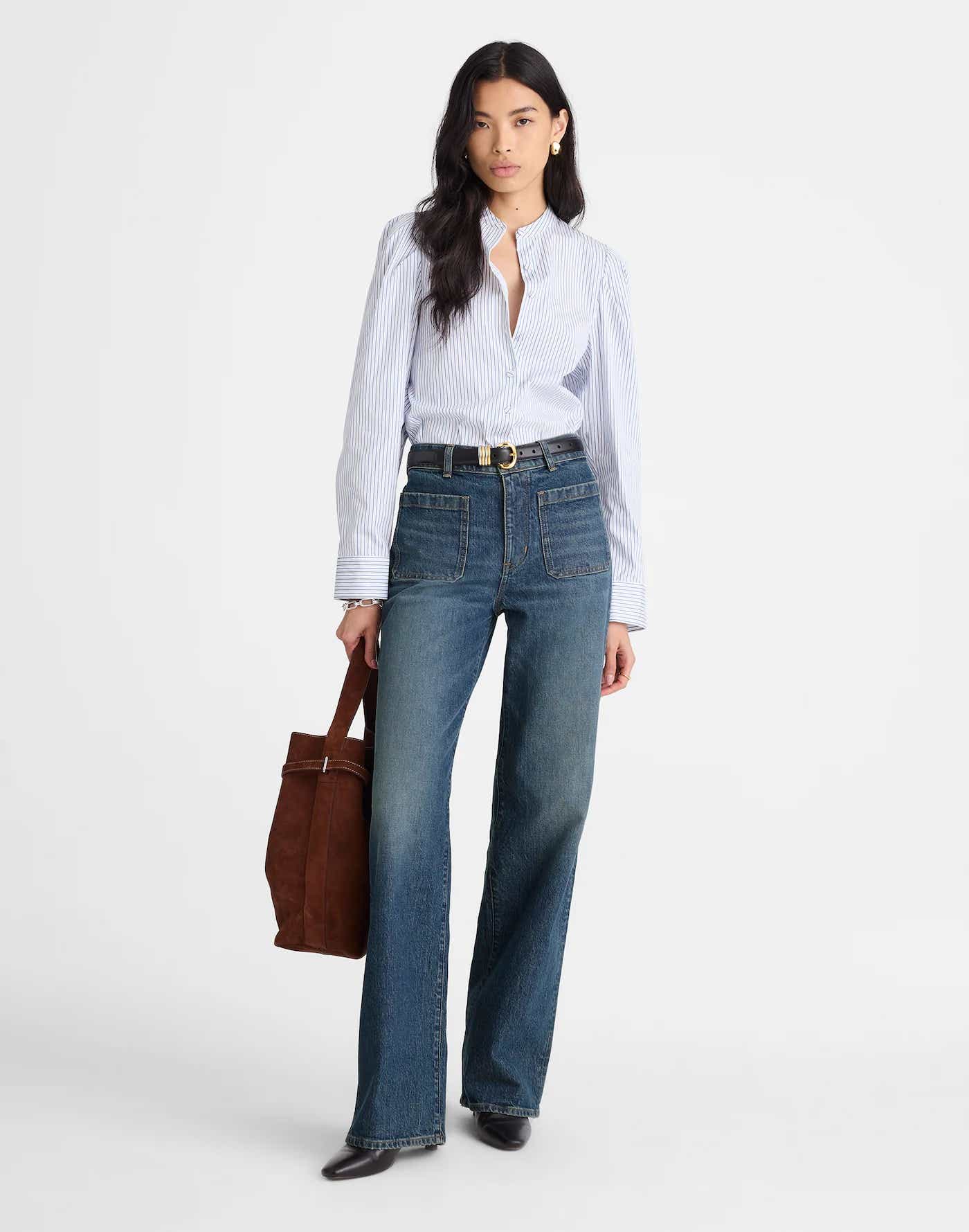 Madewell The Emmett Wide-Leg Full Length Jeans