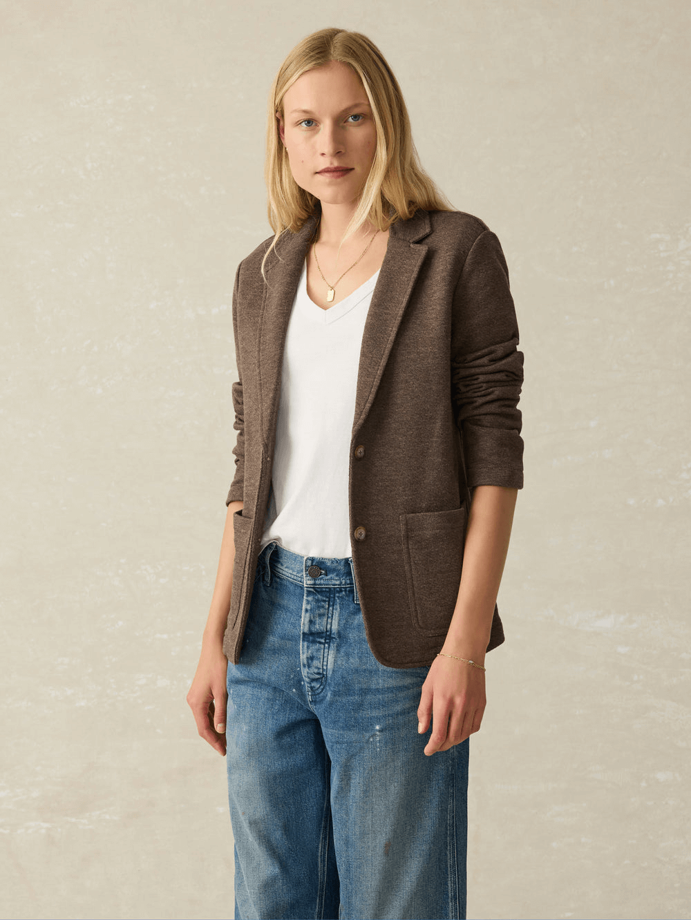 faherty isle knit blazer