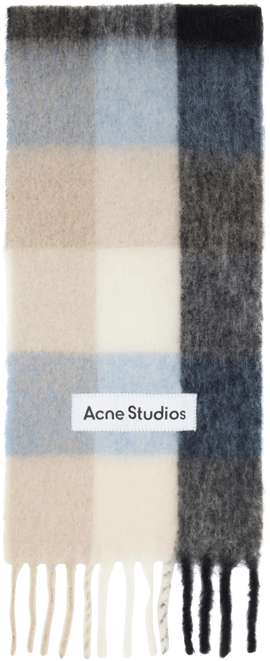 acne studios check scarf