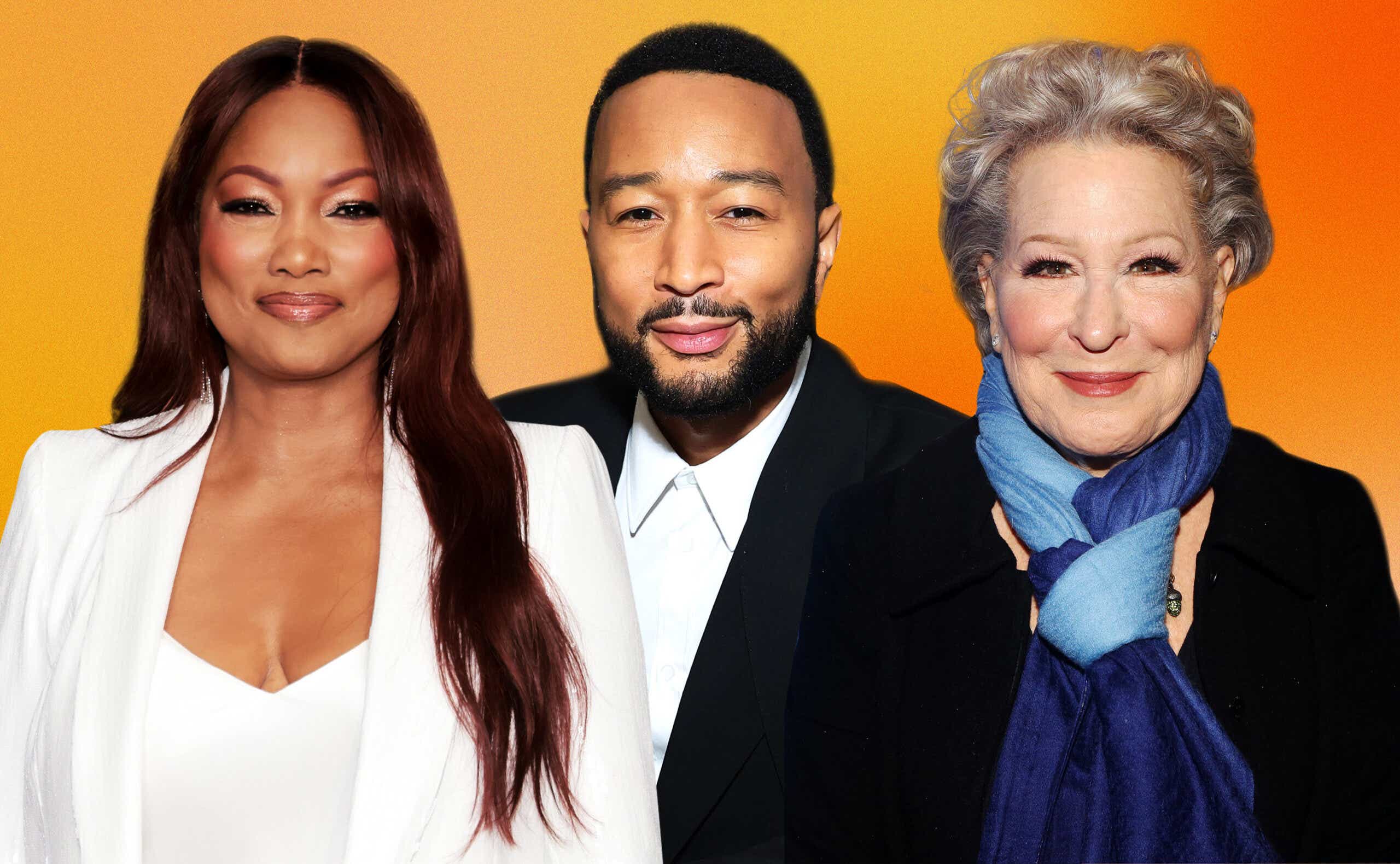 Garcelle Beauvais, John Legend, and Bette Midler