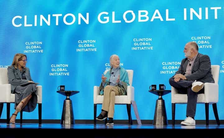 Katie Couric on stage at the Clinton Global Initiative.