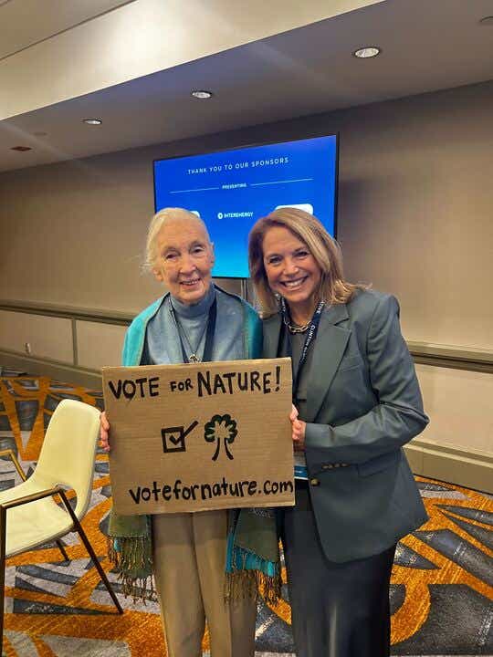 Katie Couric and Jane Goodall