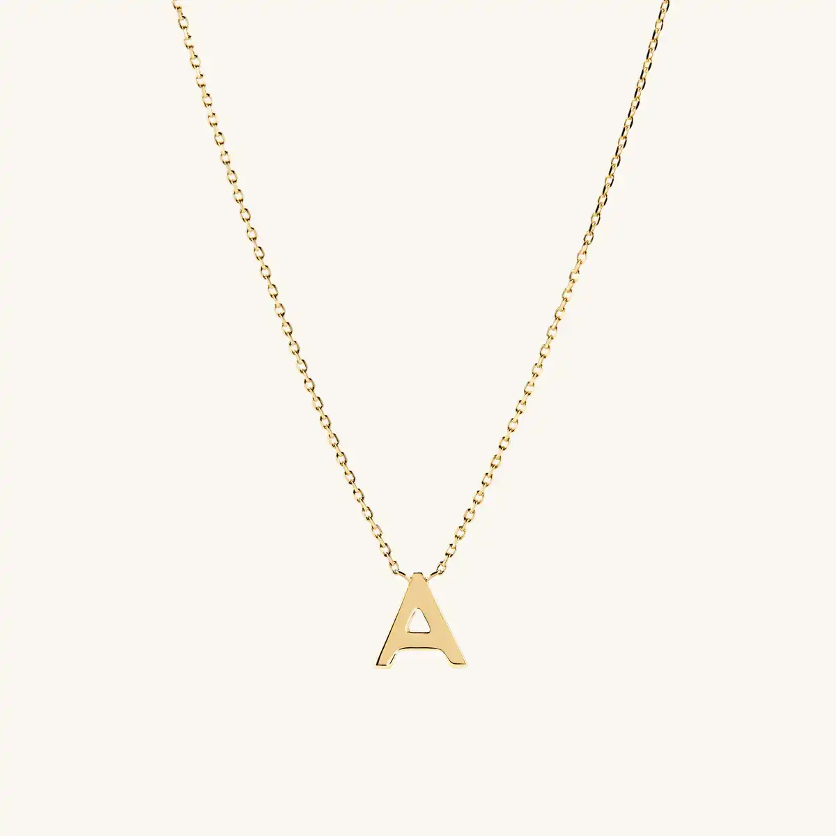 Mejuri Letter Necklace gold