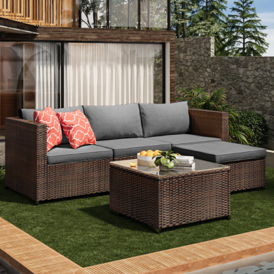 Ebern Designs Modular Patio Conversation Set