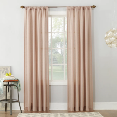 Wayfair Basics® Berwick Linen Blend Semi-Sheer Rod Pocket Curtain Panel