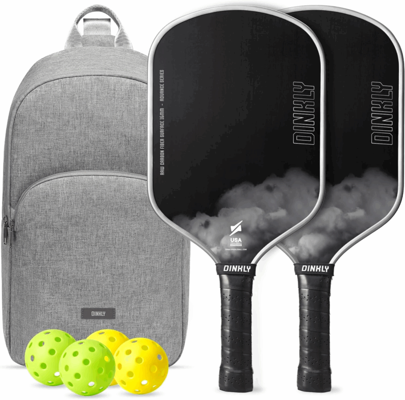 Dinkly Raw Carbon Pickleball Paddles