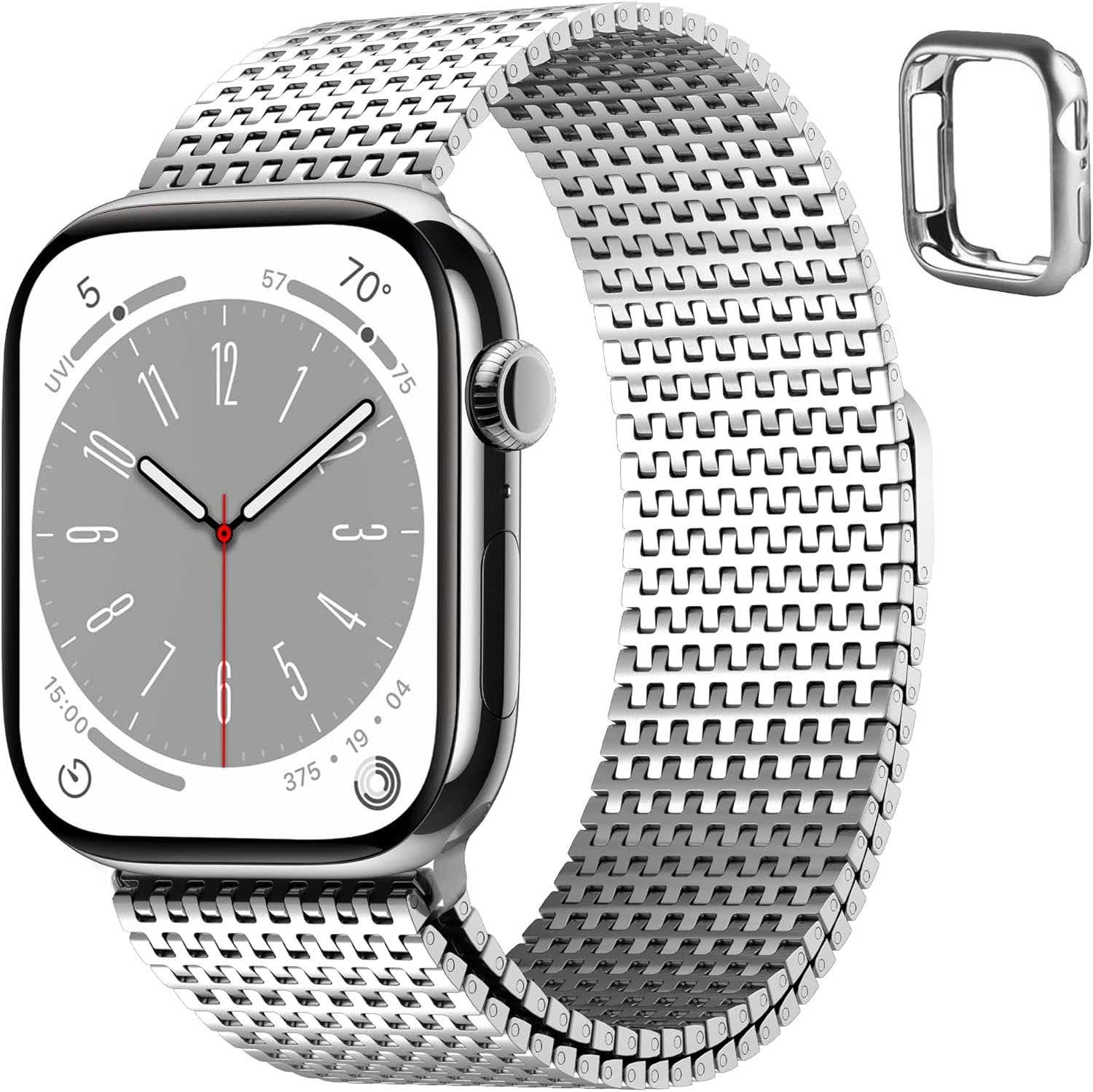silver apple watch band