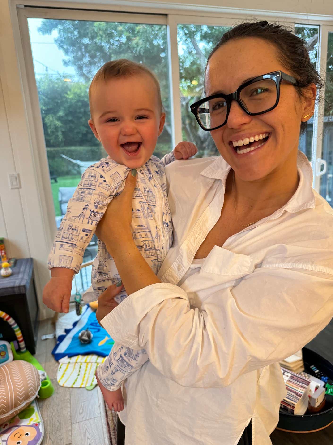 Ellie Monahan and her son