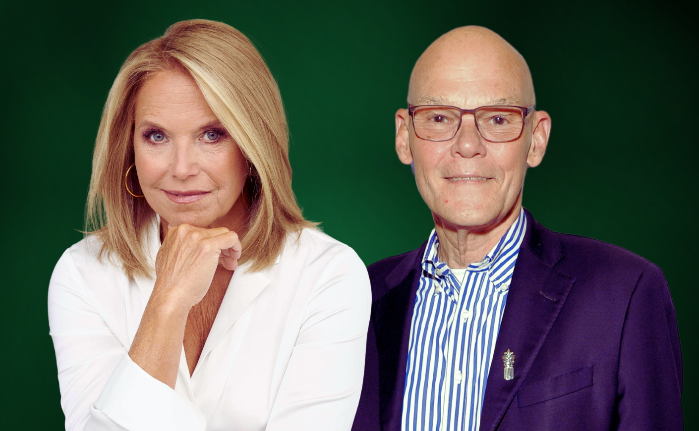 Katie Couric and James Carville