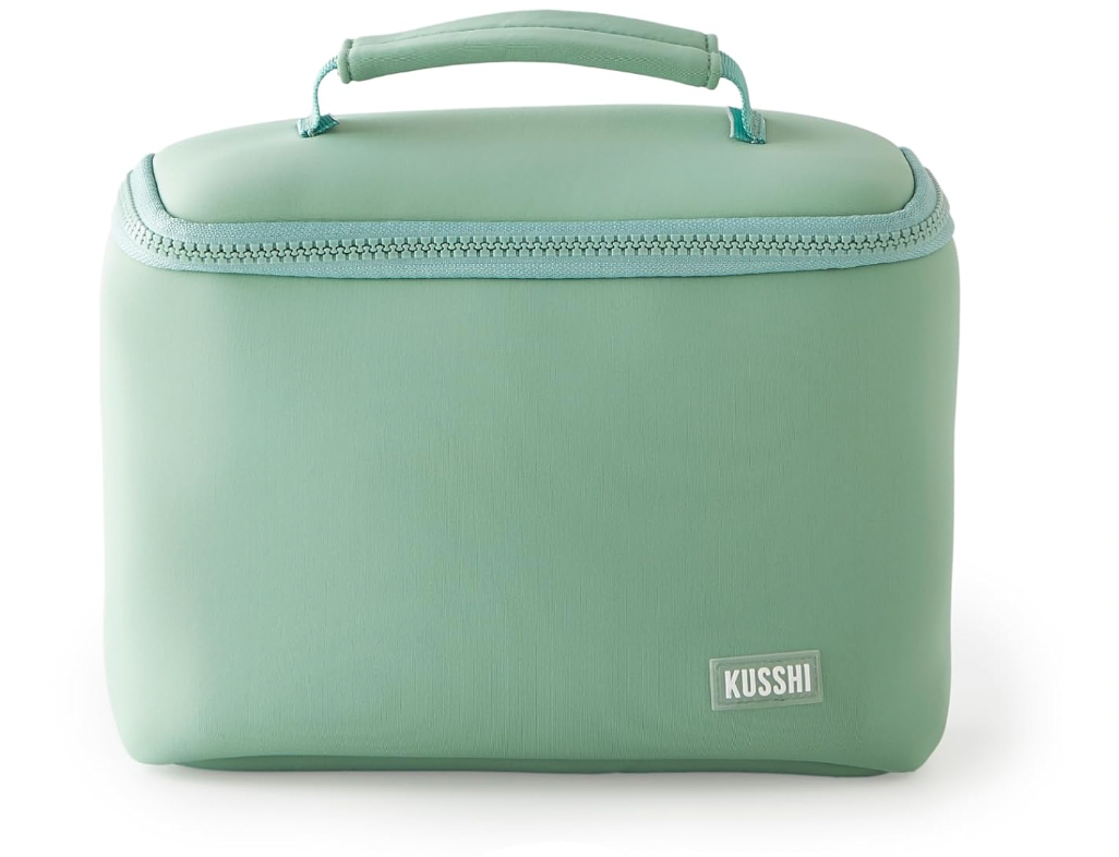 KUSSHI Neoprene Train Case Makeup Bag