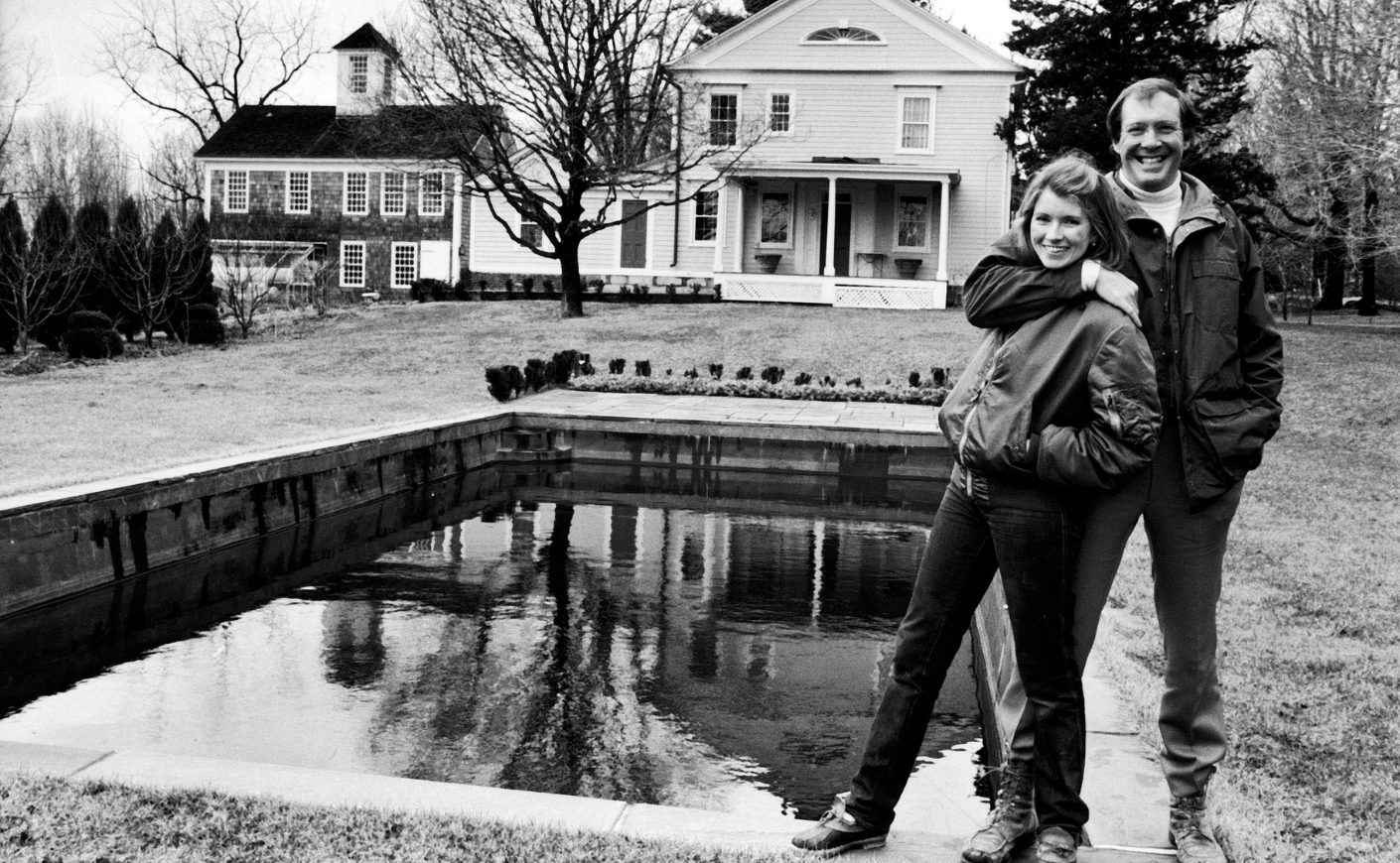 Martha Stewart and her ex-husband Andrew Stewart outside their home in 1980