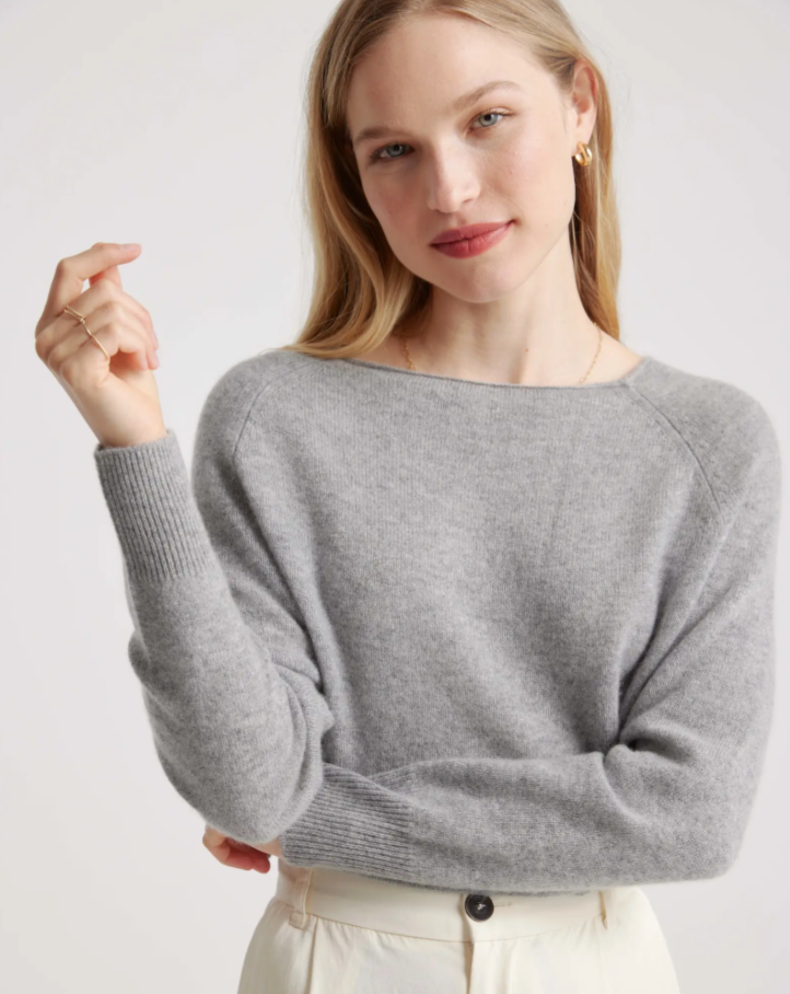 Quince Mongolian Cashmere Boatneck Sweater