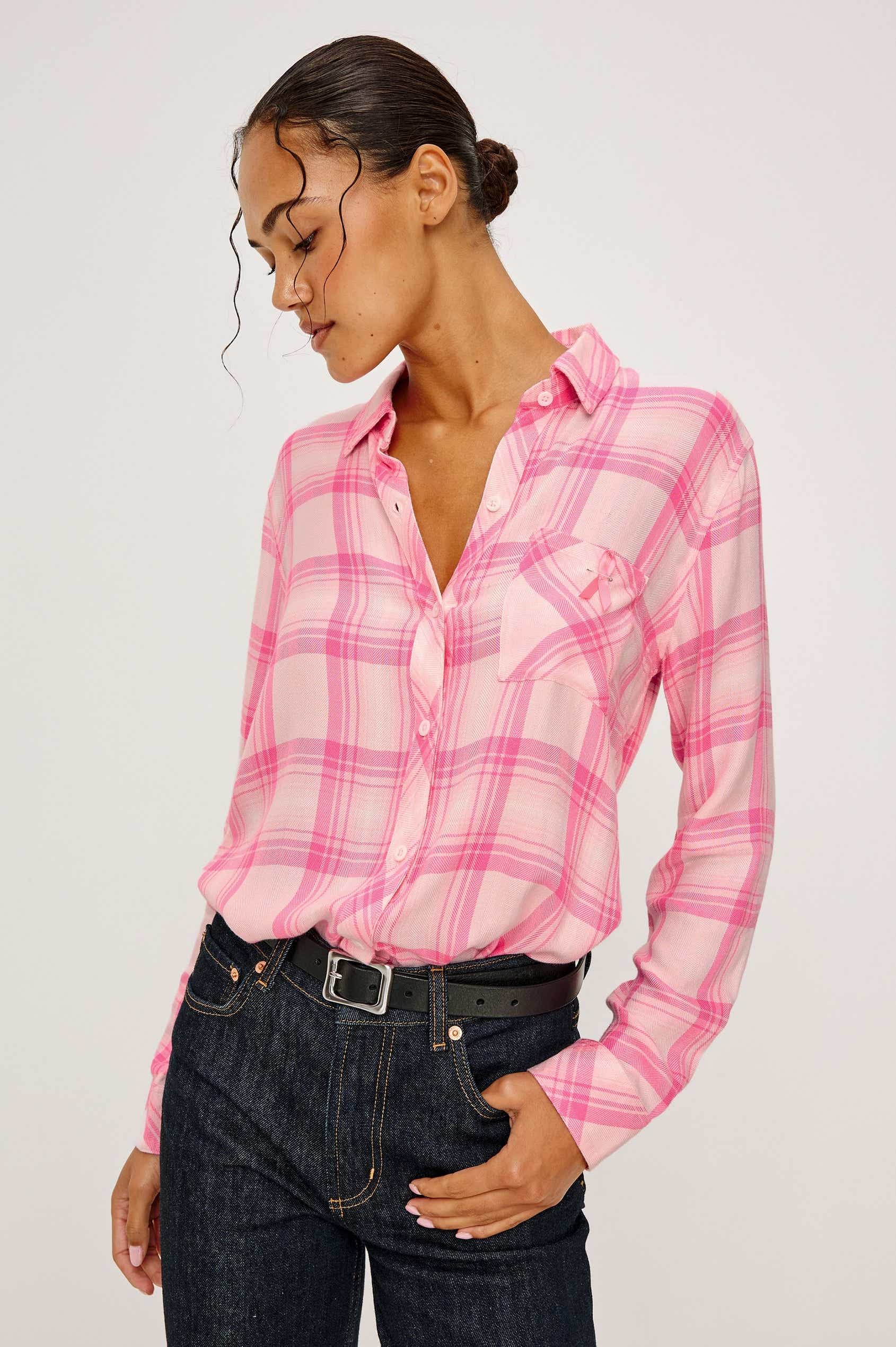 Rails Hunter Shirt in Brave Pink