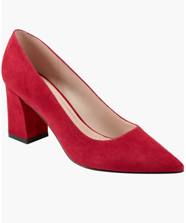 Zala Block Heel Pump in red