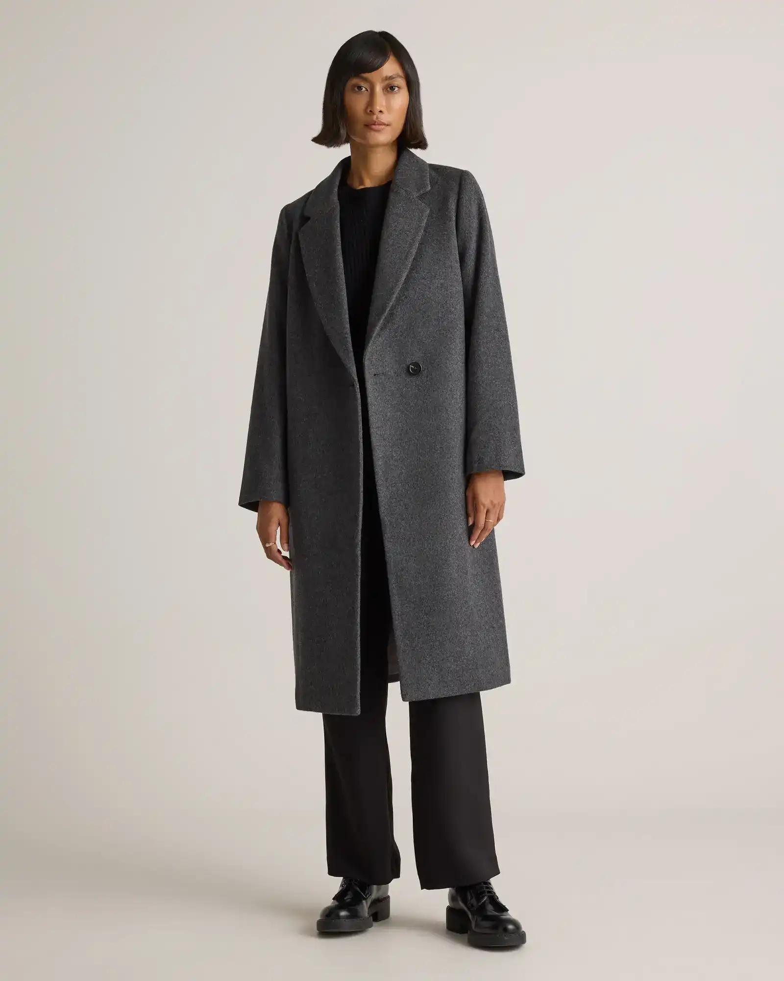 Quince Italian Wool Classic Single-Breasted Coat