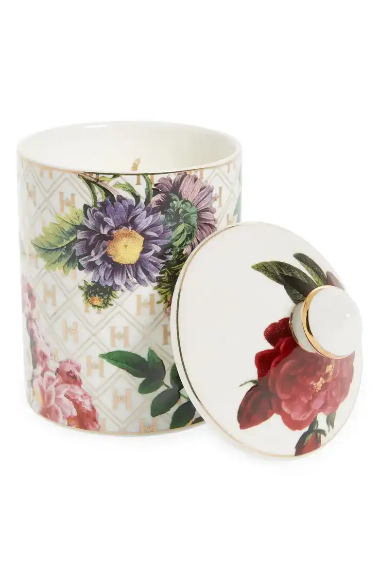 Lady Day Floral Ceramic Candle