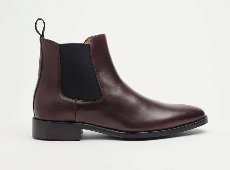 brown leather men's chelsea boot