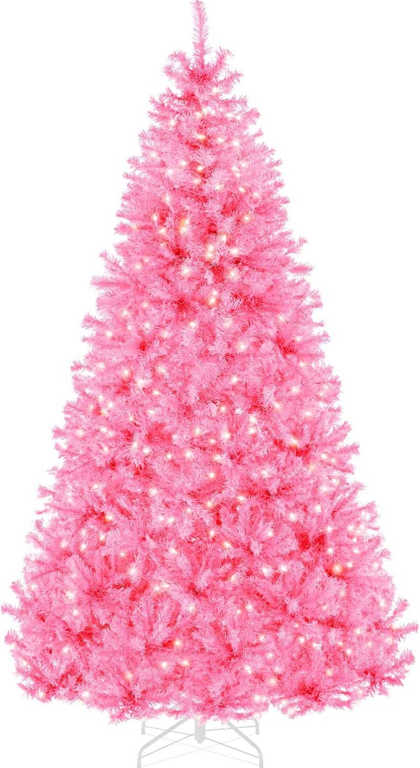 pink christmas tree