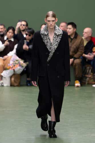 PARIS, FRANCE - MARCH 01: A model walks the runway during the Loewe Ready to Wear Fall/Winter 2024-2025 fashion show as part of the Paris Fashion Week on March 1, 2024 in Paris, France. (Photo by Victor VIRGILE/Gamma-Rapho via Getty Images)