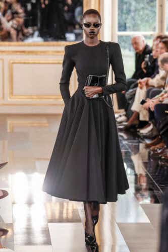 PARIS, FRANCE - MARCH 03: A model walks the runway during the Valentino Ready to Wear Fall/Winter 2024-2025 fashion show as part of the Paris Fashion Week on March 3, 2024 in Paris, France. (Photo by Victor VIRGILE/Gamma-Rapho via Getty Images)