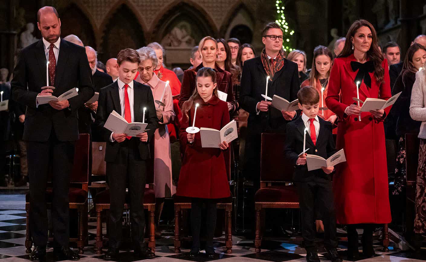 The Royal family attends a Christmas Carol event at Westminster Abbey on Dec. 6, 2024.