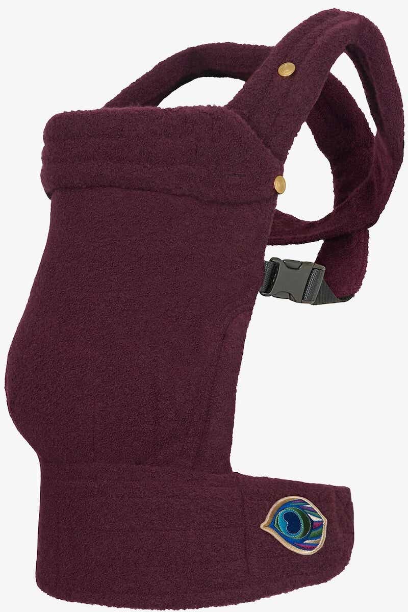 maroon baby carrier