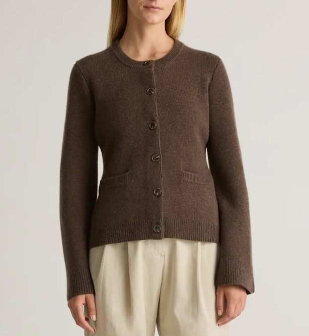 Quince Mongolian Cashmere Structured Cardigan