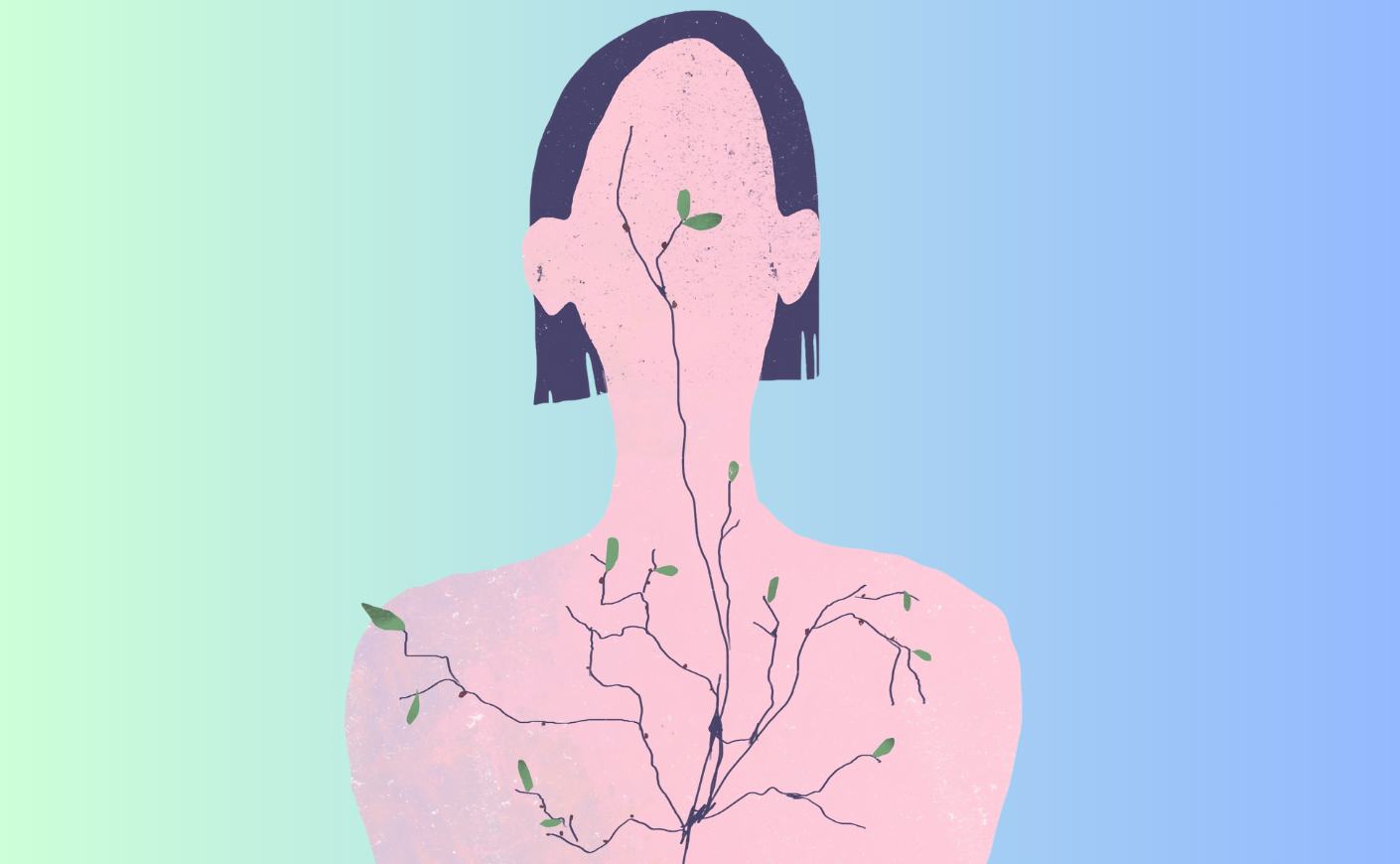 illustration of a woman with branches growing inside her