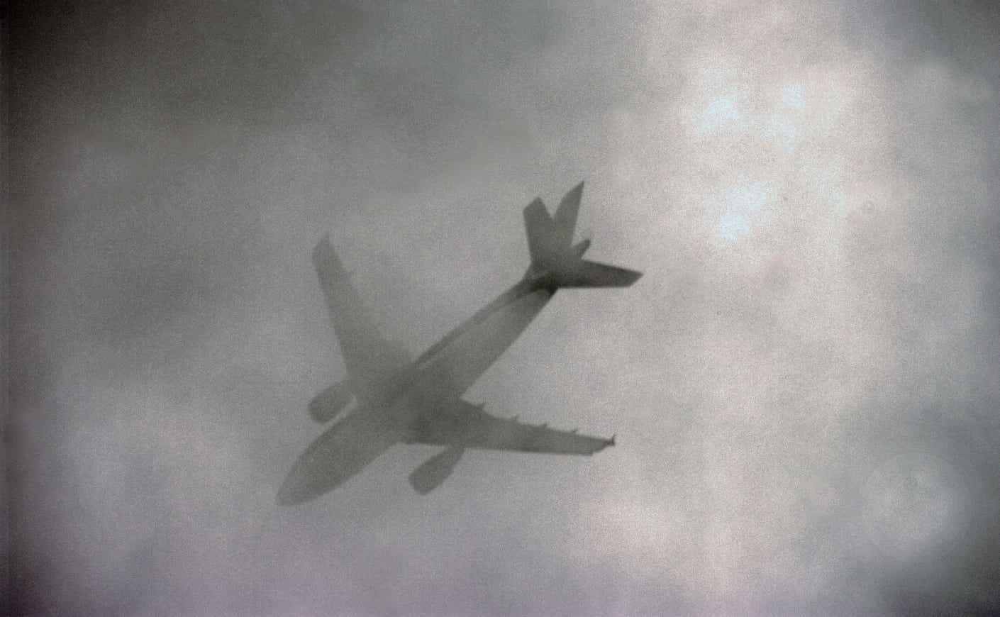 plane in fog