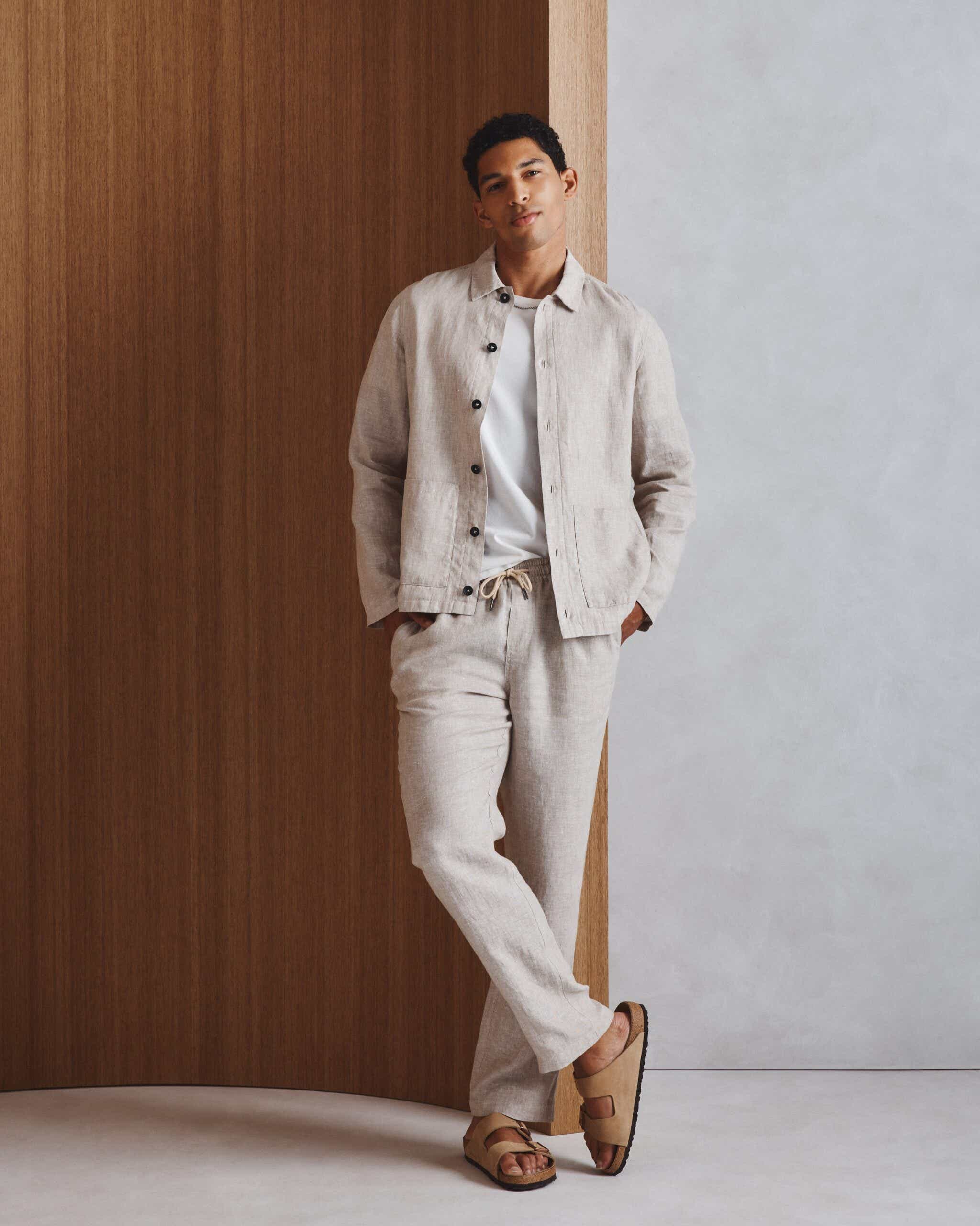Quince 100% European Linen Drawstring Beach Pants