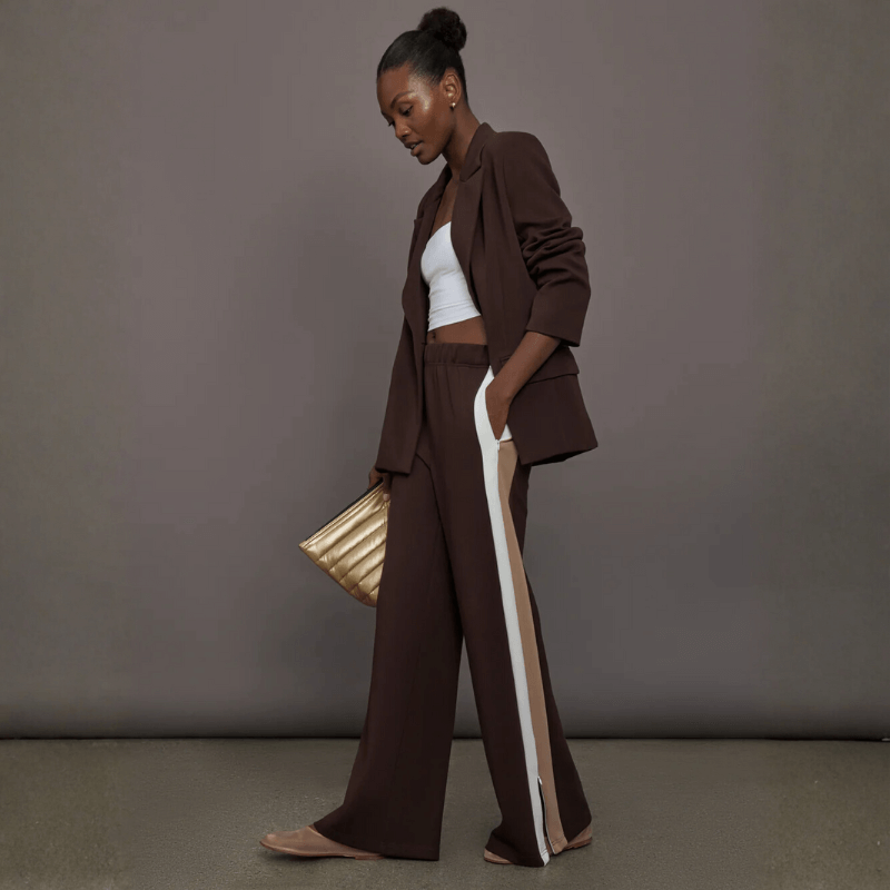 carbon38 wide leg track pant