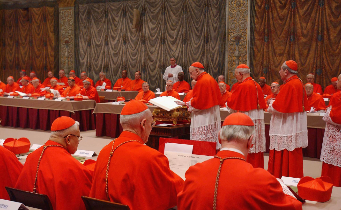 Cardinals voting at the Conclave