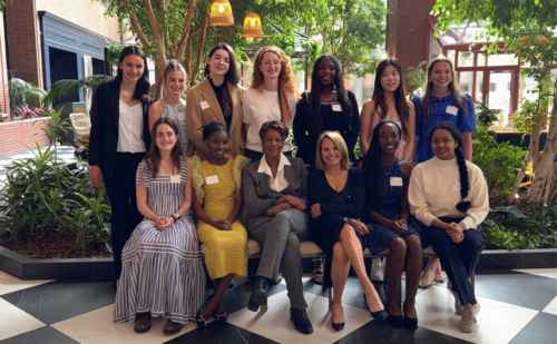 Katie Couric and students at UVA