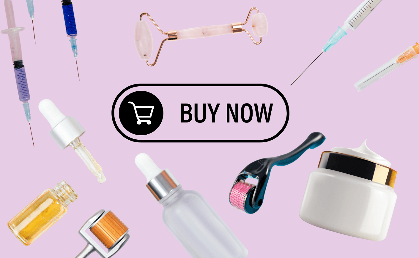 skincare products and tools