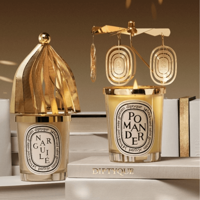 diptyque holiday candle with carousel