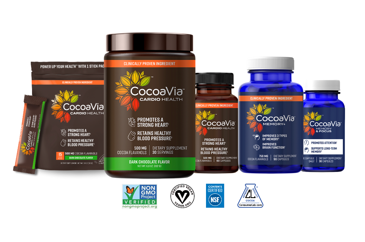 CocoaVia product suite - all products 2025