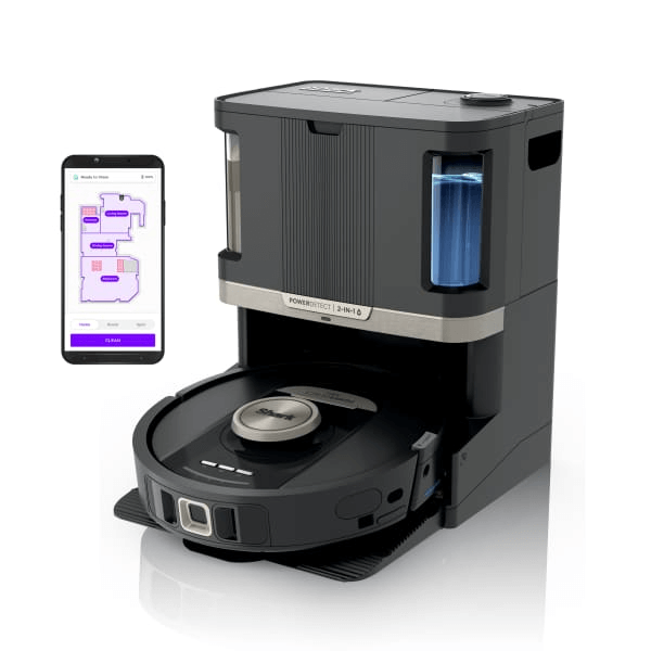shrak PowerDetect™ 2-in-1 Robot Vacuum and Mop with NeverTouch™ Pro Base