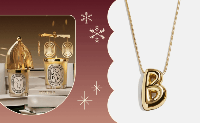 diptyque carousel and b monogram necklace