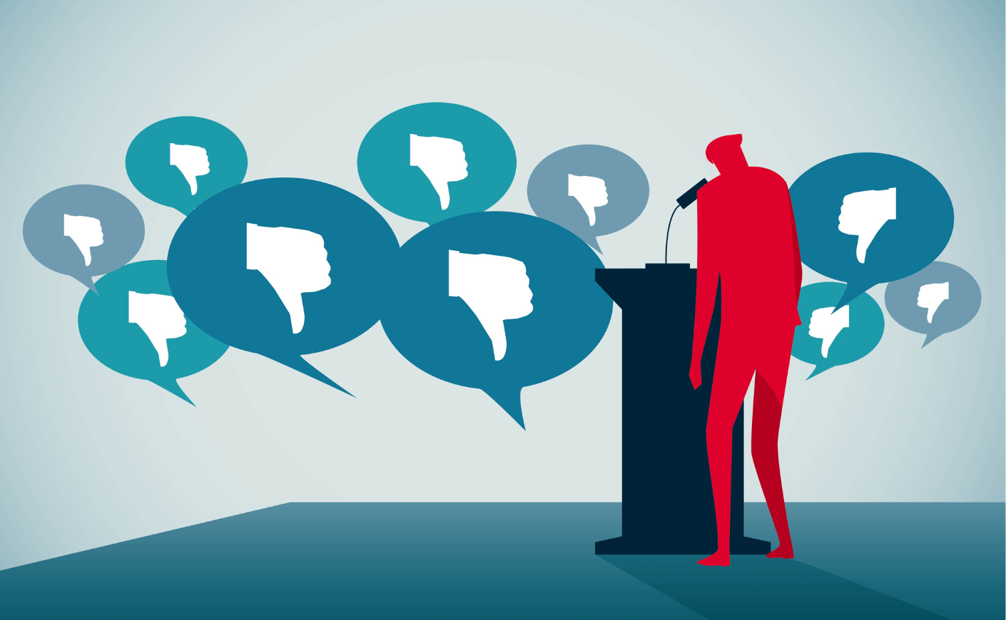 president negative feedback speech